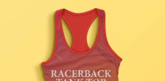 Free Racerback Tank Top Mockup PSD Template