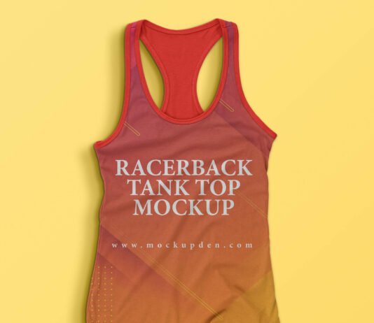 Free Racerback Tank Top Mockup PSD Template