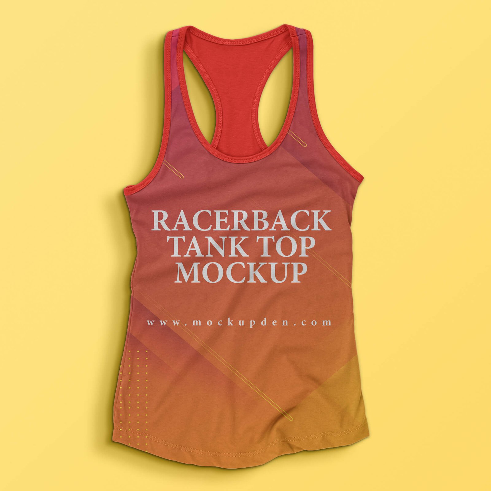 Download Free Racerback Tank Top Mockup PSD Template - Mockup Den