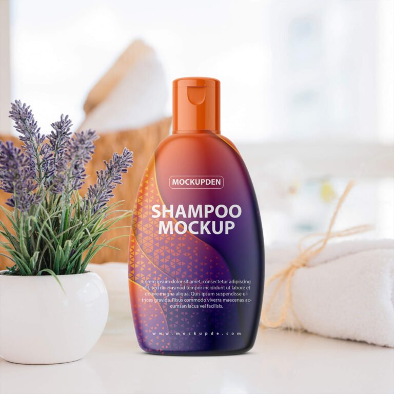 Free Shampoo Mockup PSD Template
