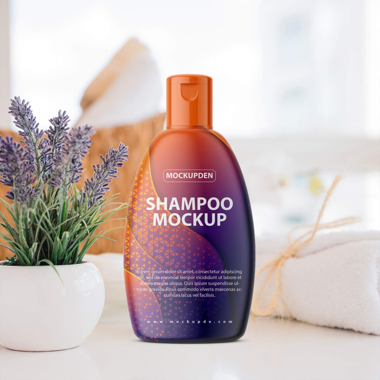 Free Shampoo Mockup PSD Template