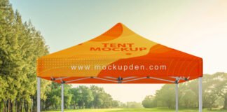 Free Tent Mockup PSD Template