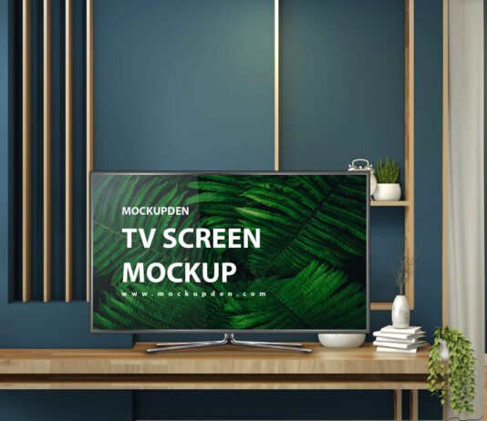 Free Tv Screen Mockup PSD Template