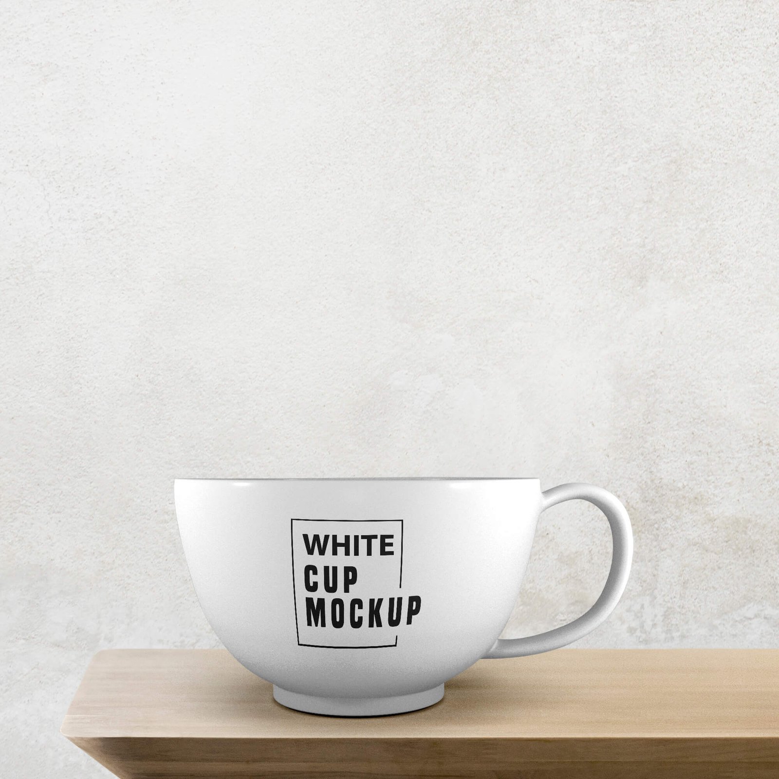 Free White Cup Mockup PSD Template