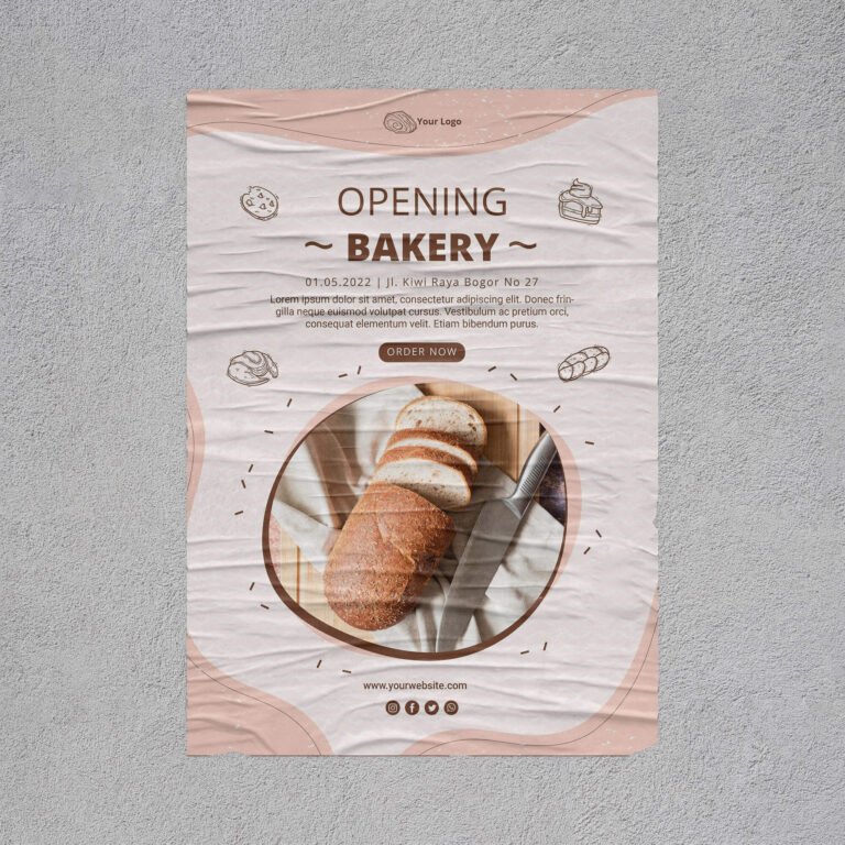 Free Wrinkled Paper Mockup PSD Template