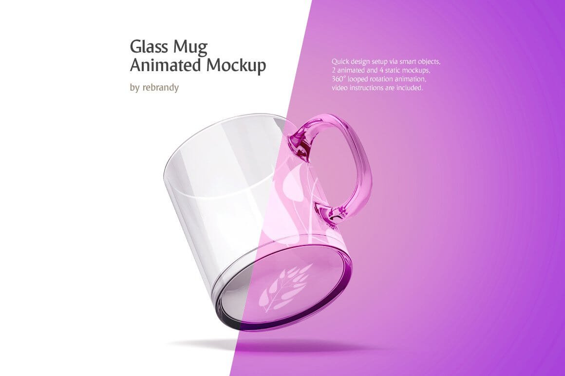 Glass Mug Animated Mockup
