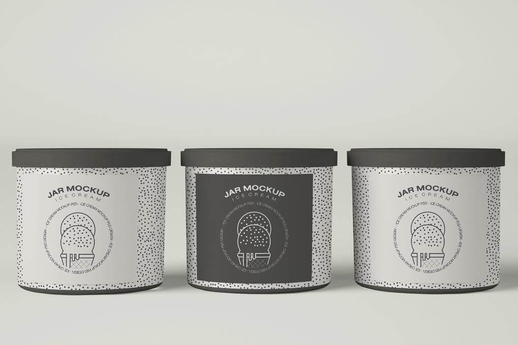 Ice Cream Jar Packaging Mockup (3)