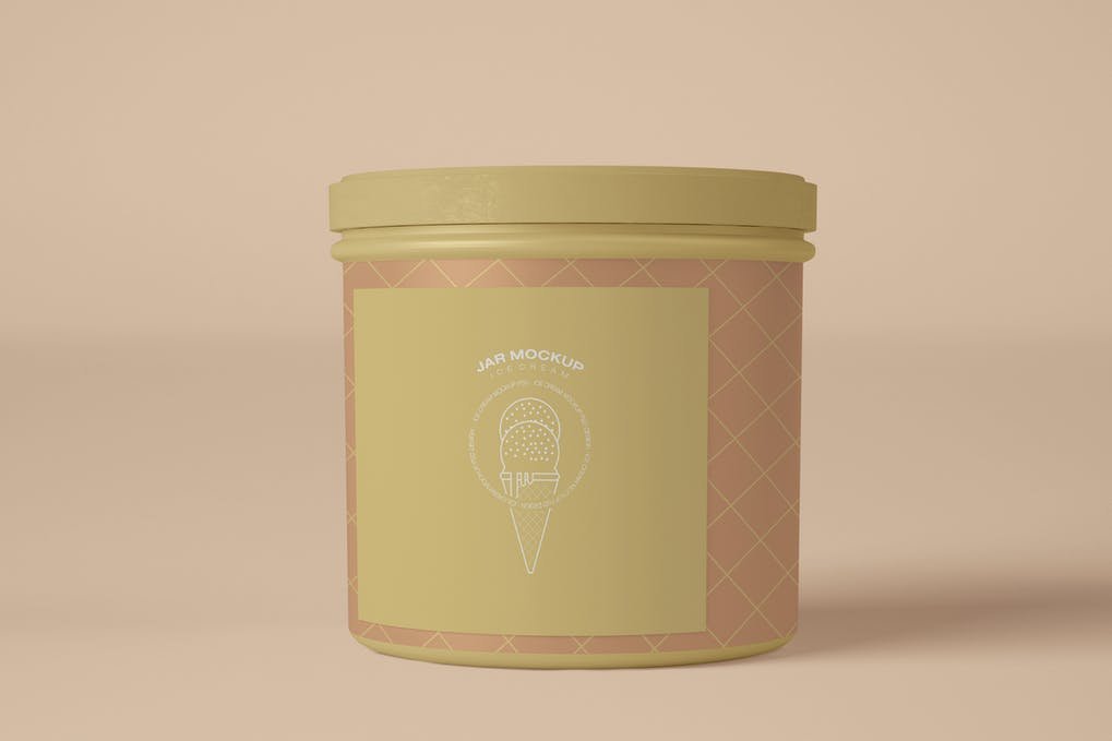 Ice Cream Jar Packaging Mockup (4)
