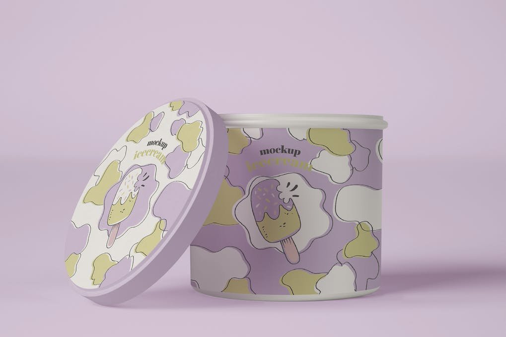 Ice Cream Jar Packaging Mockup (5)