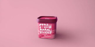Ice Cream Packaging Cube Mockup