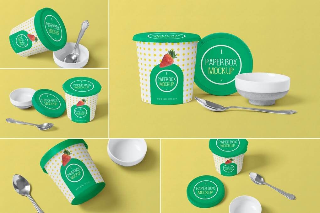 Ice Cream Tub Mockups