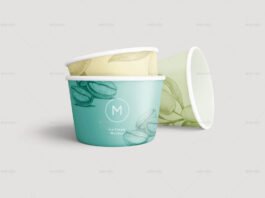 Ice cream paper cup mockup (1)