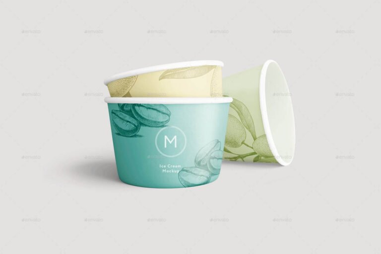 24+ Ice Cream Cup Mockup With Packaging PSD Templates