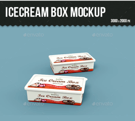 20+ Best Ice Cream Box Mockup Packaging PSD Templates