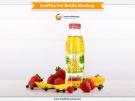 Iced Tea Pet Bottle Mockup
