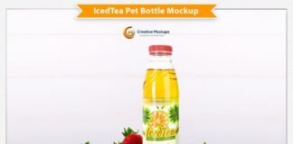 Iced Tea Pet Bottle Mockup