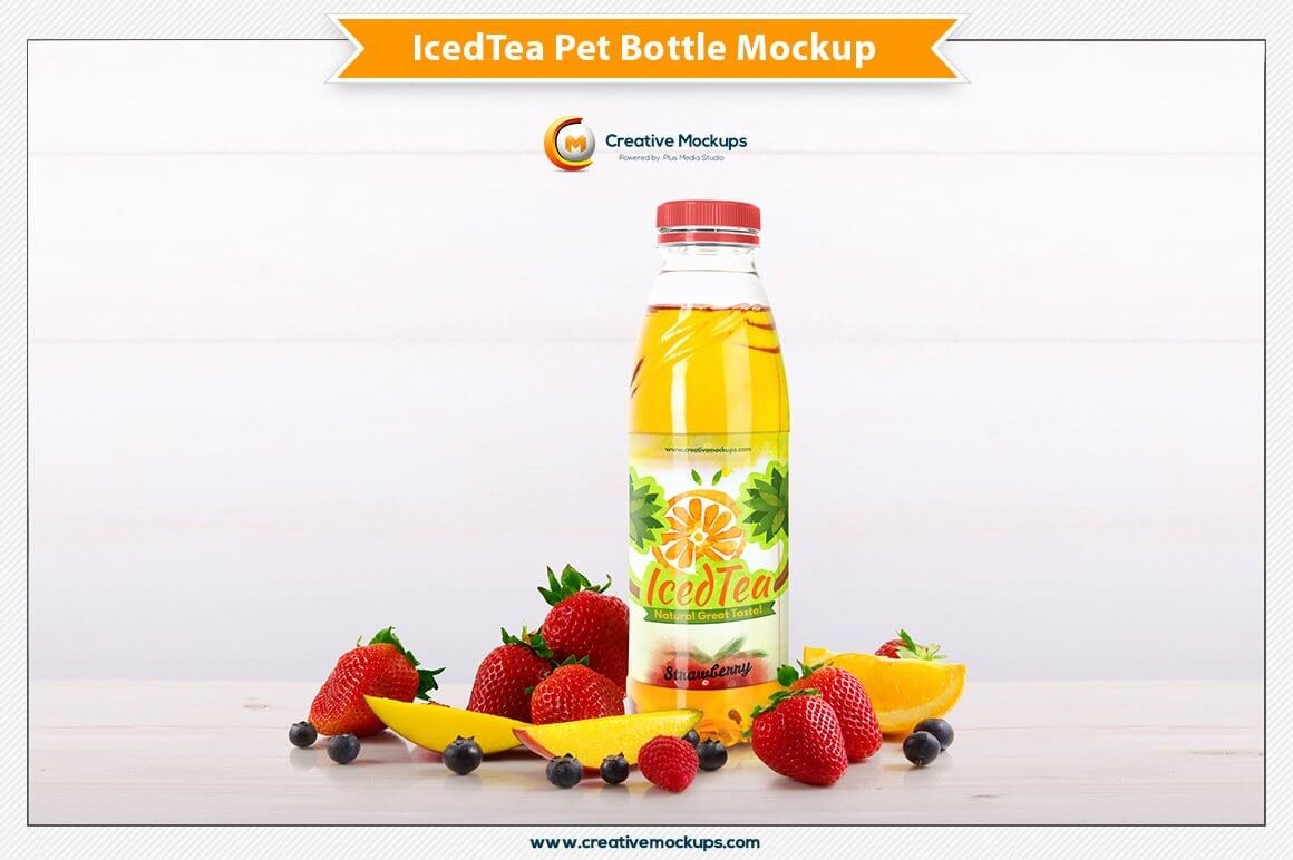 Iced Tea Pet Bottle Mockup