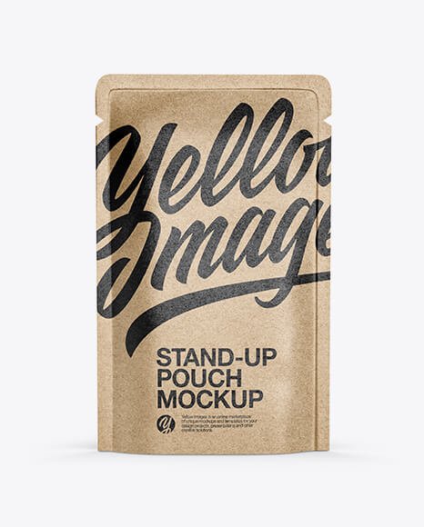 Kraft Paper Stand-up Pouch Mockup
