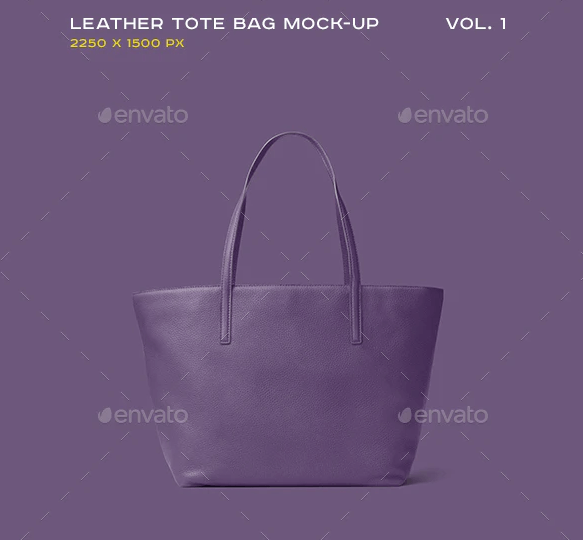 Leather Tote Bag Mock-up vol.1