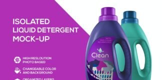 Liquid detergent mockup