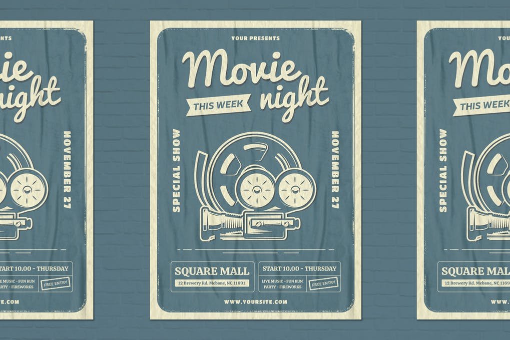 Movie Night Flyer Template