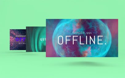 Multiple Website Screen Mockup Featuring a Plain Background