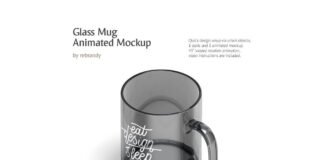 New Glass Mug Animated Mockup