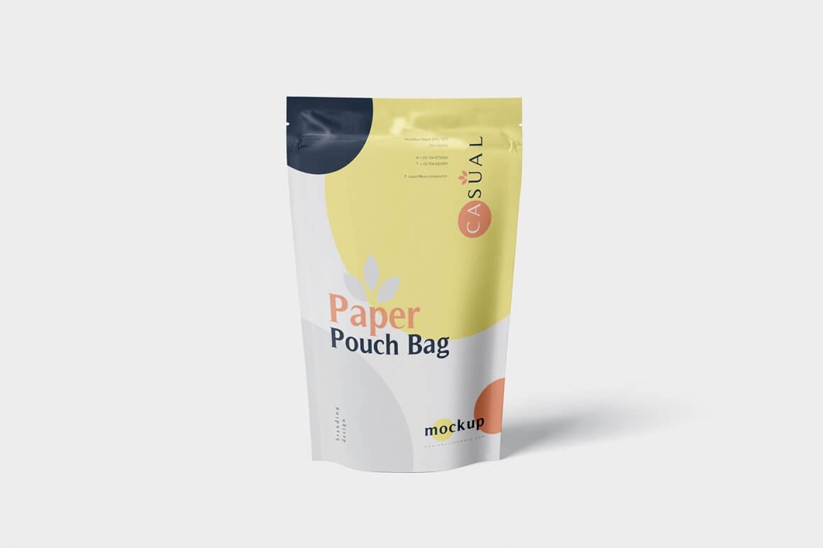 Paper Pouch Bag Mockup Big Size