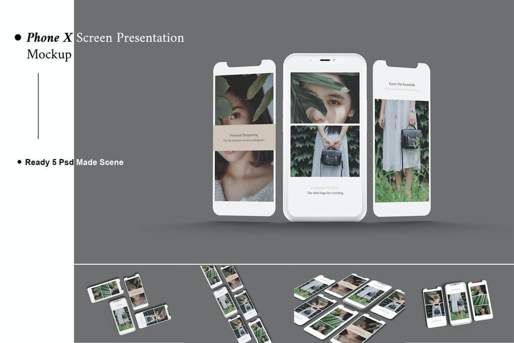 Phone X - Screen Presentation Mockup