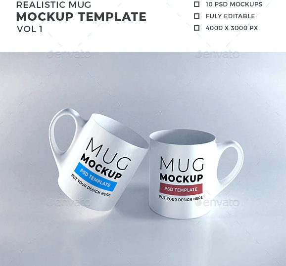 Realistic Mug Mockup Template Vol 1