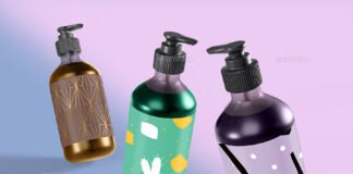 Shampoo Pump Bottle Mockup