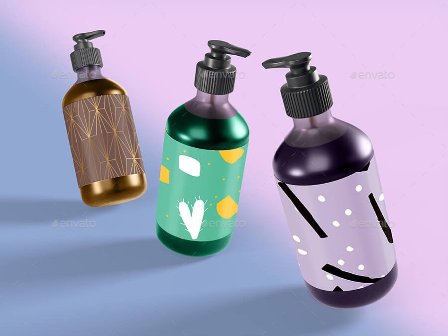 Shampoo Pump Bottle Mockup