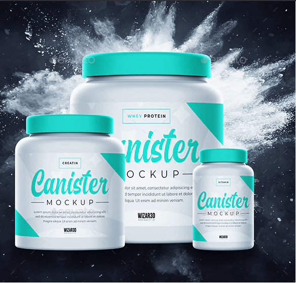 Supplement Canister Mockups