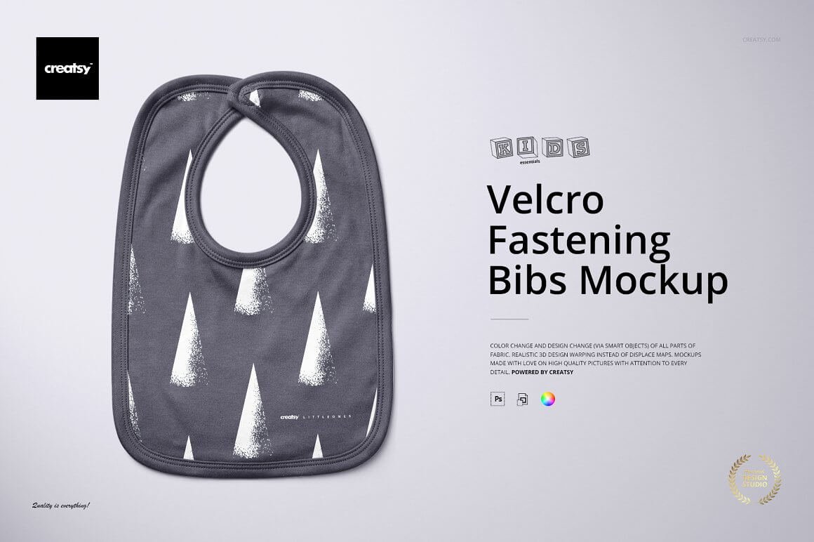 Velcro Fastening Bibs Mockup Set