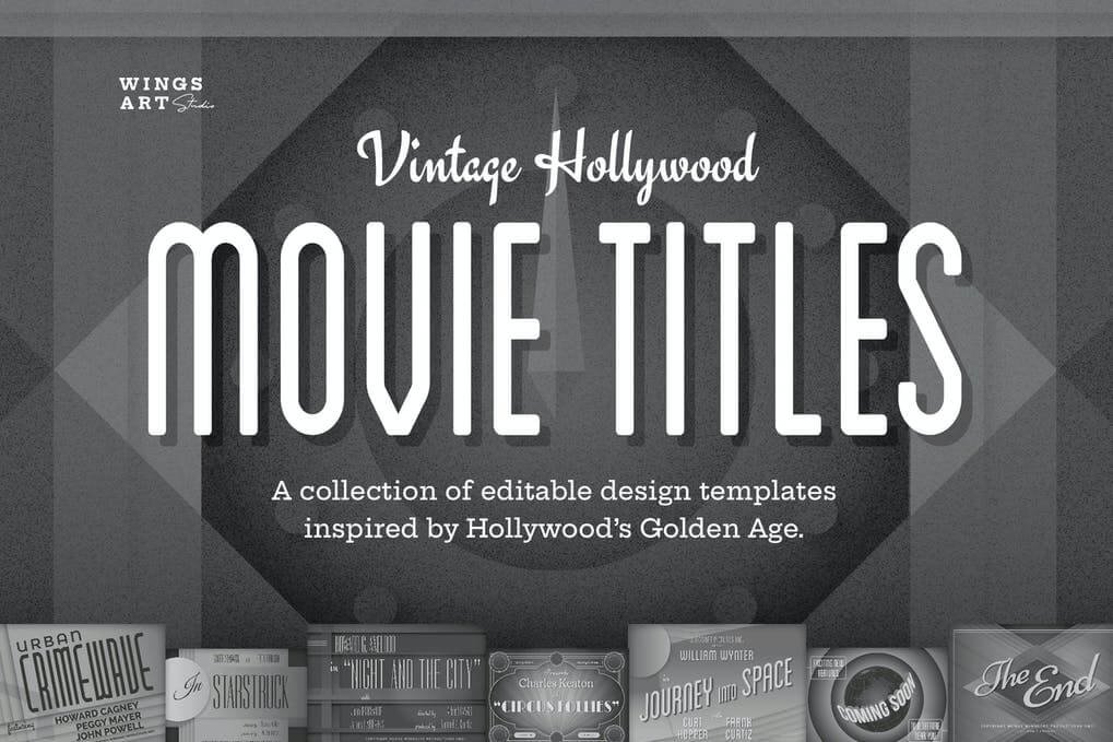 Vintage Hollywood Movie Titles