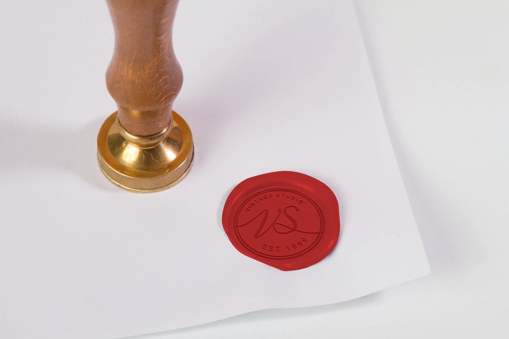 Wax Seal Stamp Mock Up