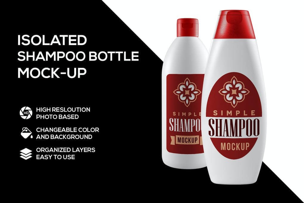 Shampoo bottle mockup