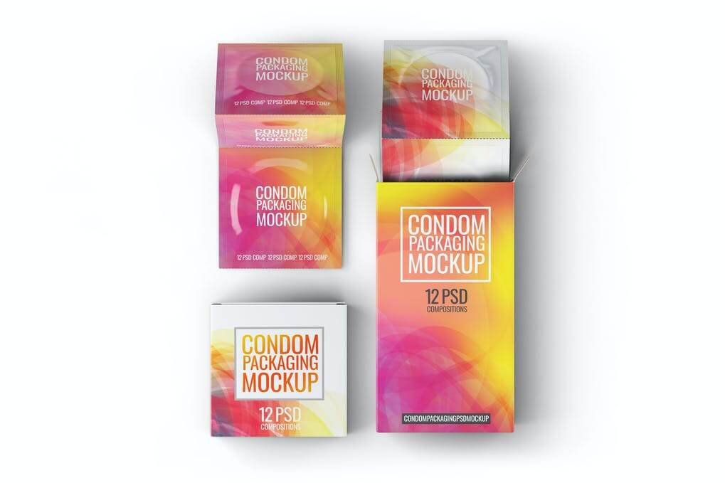 Download 23 Condom Mockup Packaging Design Psd Templates Mockup Den