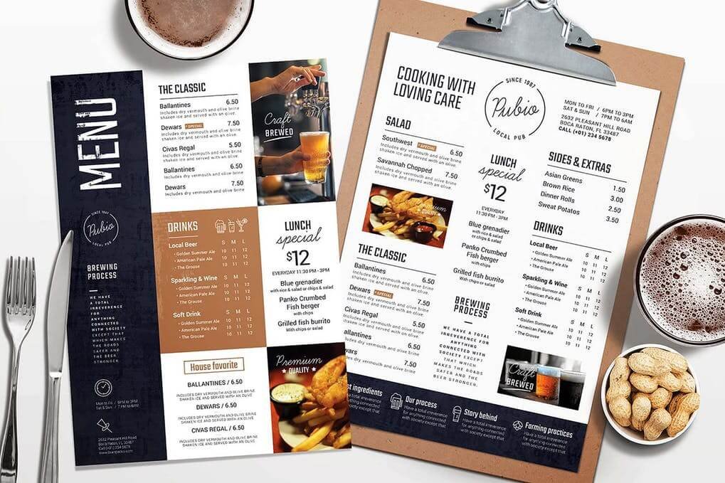 Bar Menu Templates Bundle