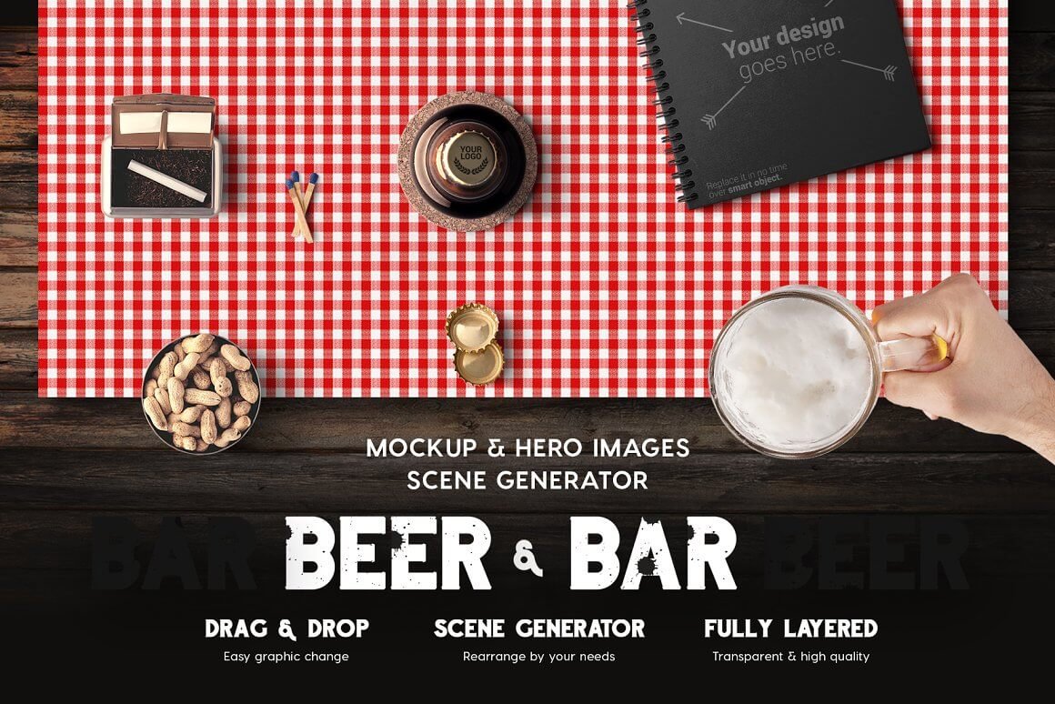 Beer & Bar Mockup Scene Generator