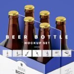 Beer Bottle Mockup Set