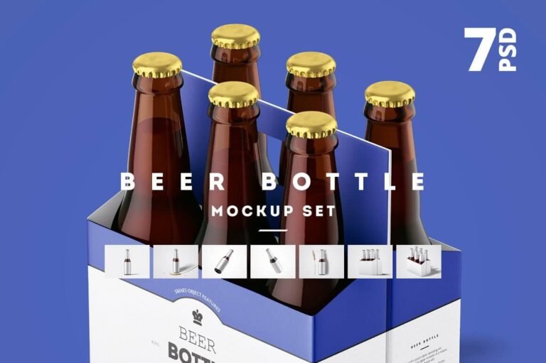 15+ Best FREE Beer Box Mockup PSD Templates