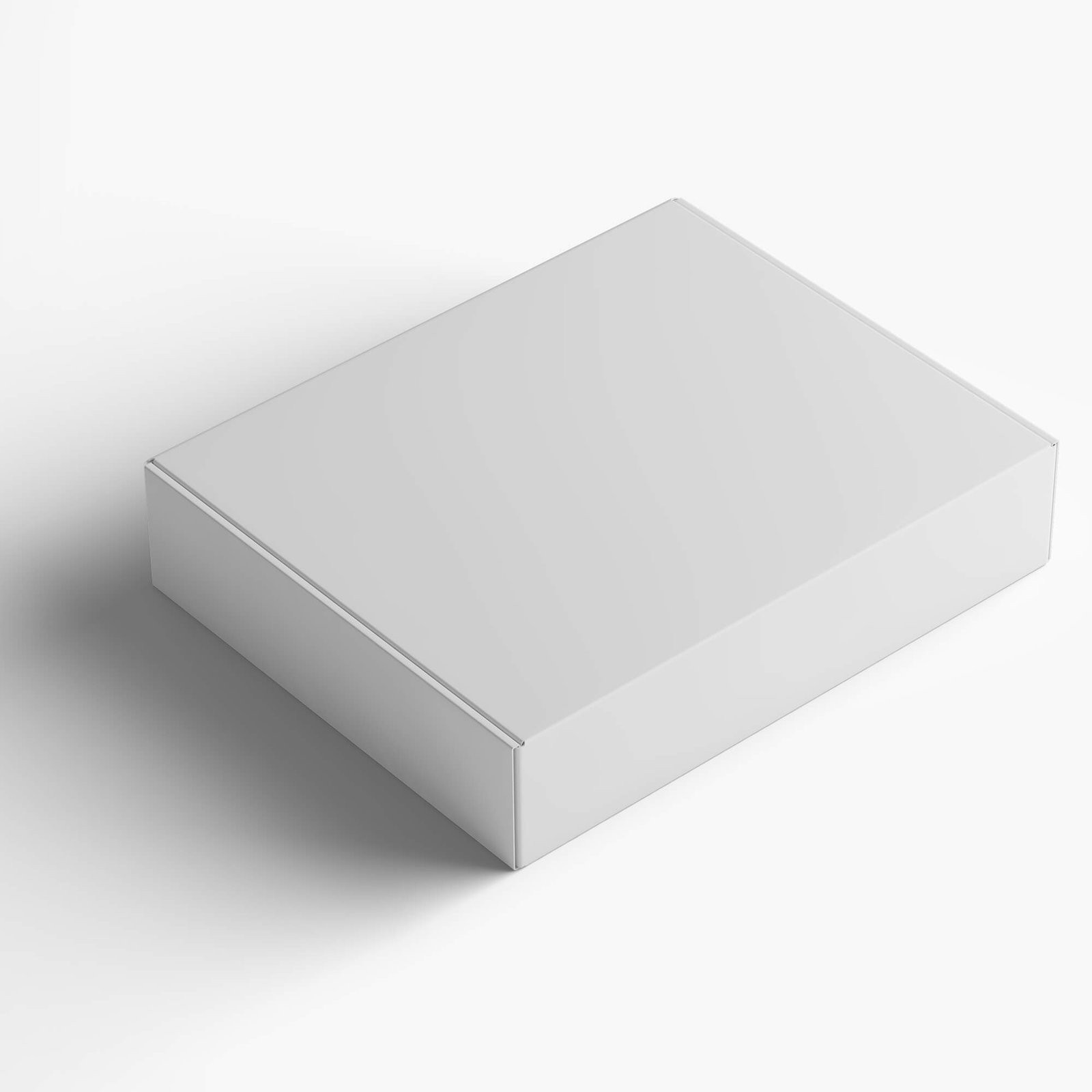 Blank Free Flat Box Mockup PSD Template