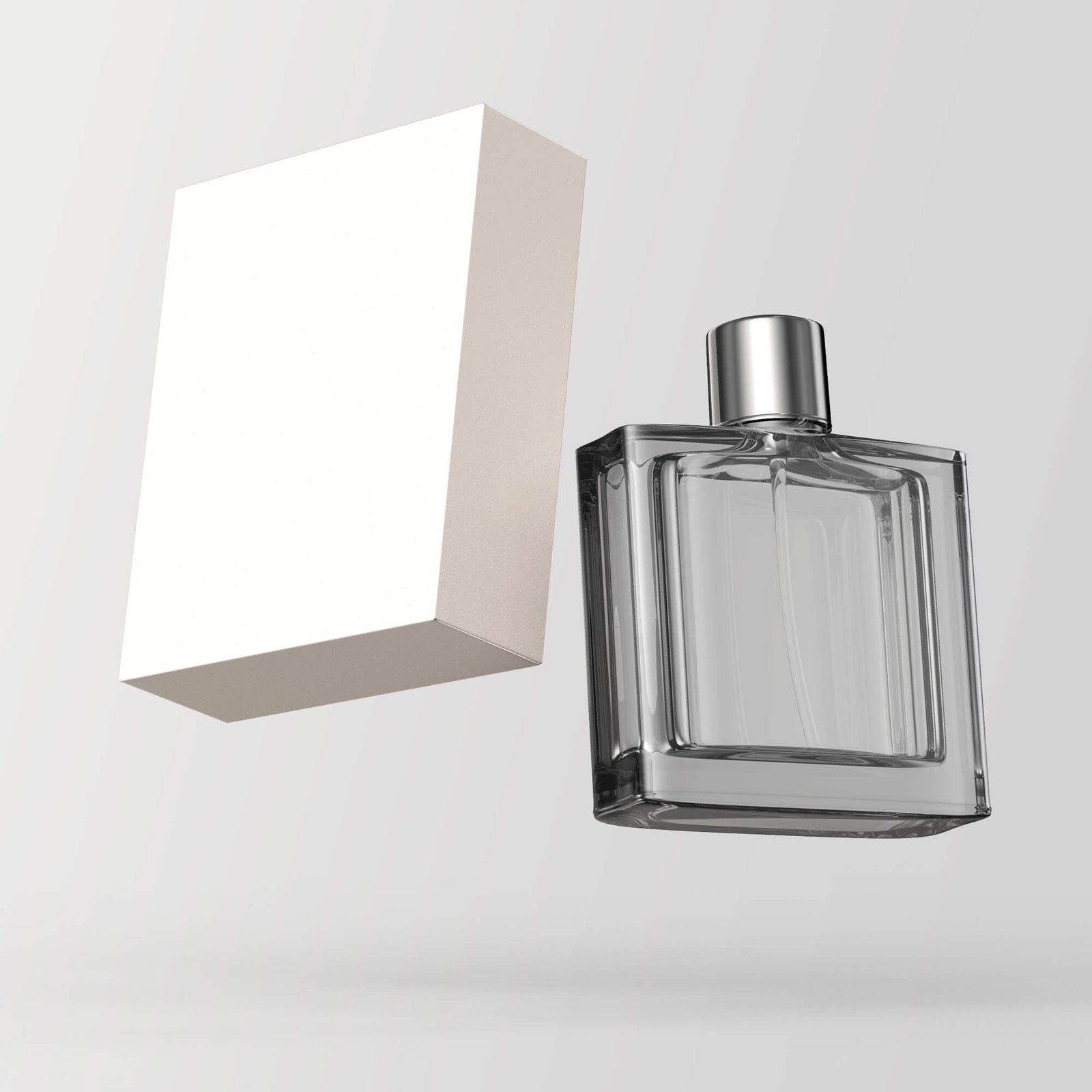 Blank Free Perfume Box Mockup PSD Template