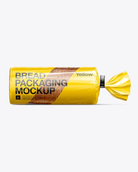 Bread Packaging Mockup - Horizontal Orientation