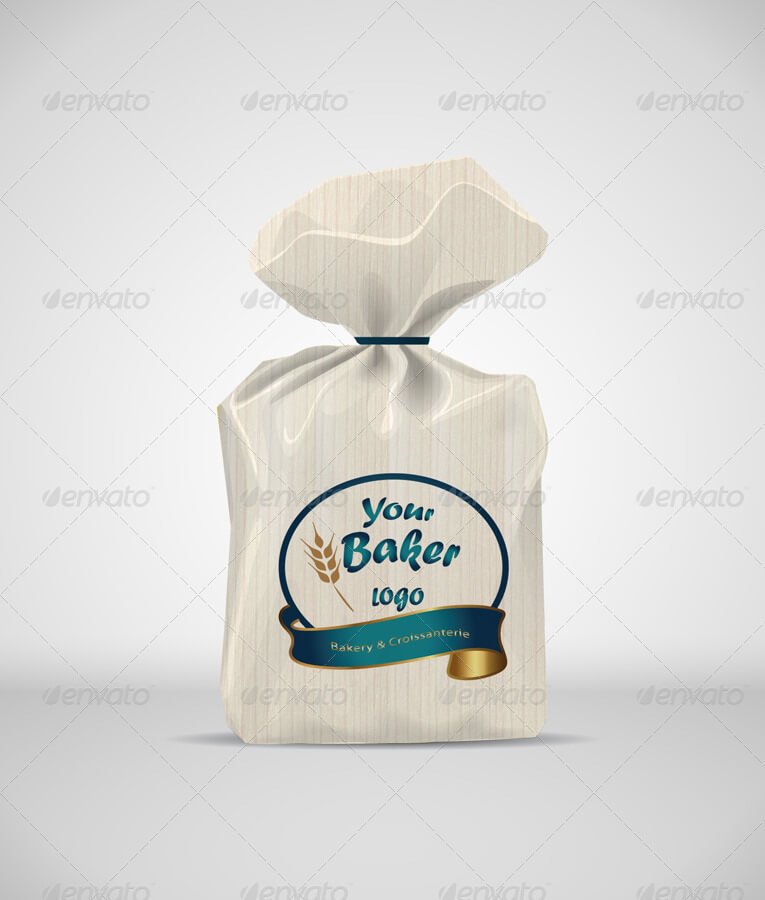Bread Paper Bag Mock-up