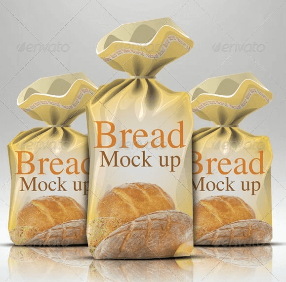 Bread packaging mock-up