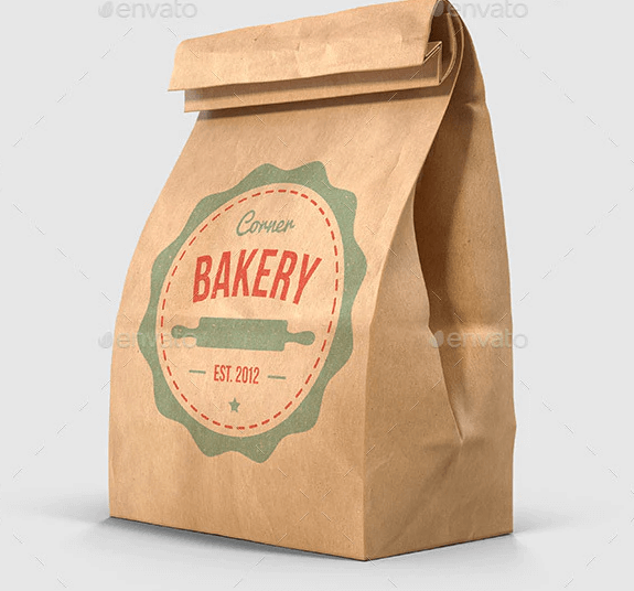 Brown Paper Lunch Bag Mockups - 3D Multi Views