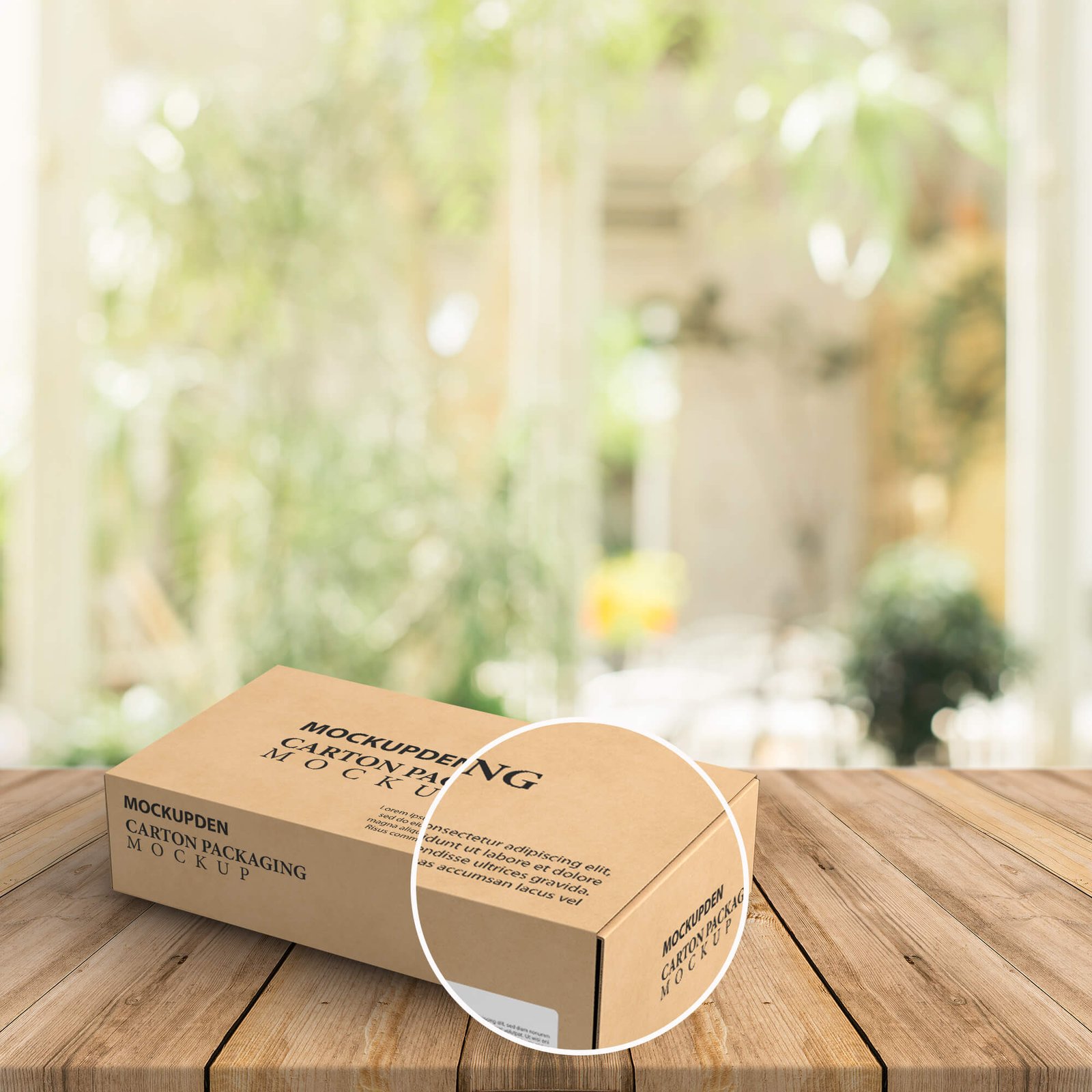 Close Up Of a Free Carton Packaging Mockup PSD Template