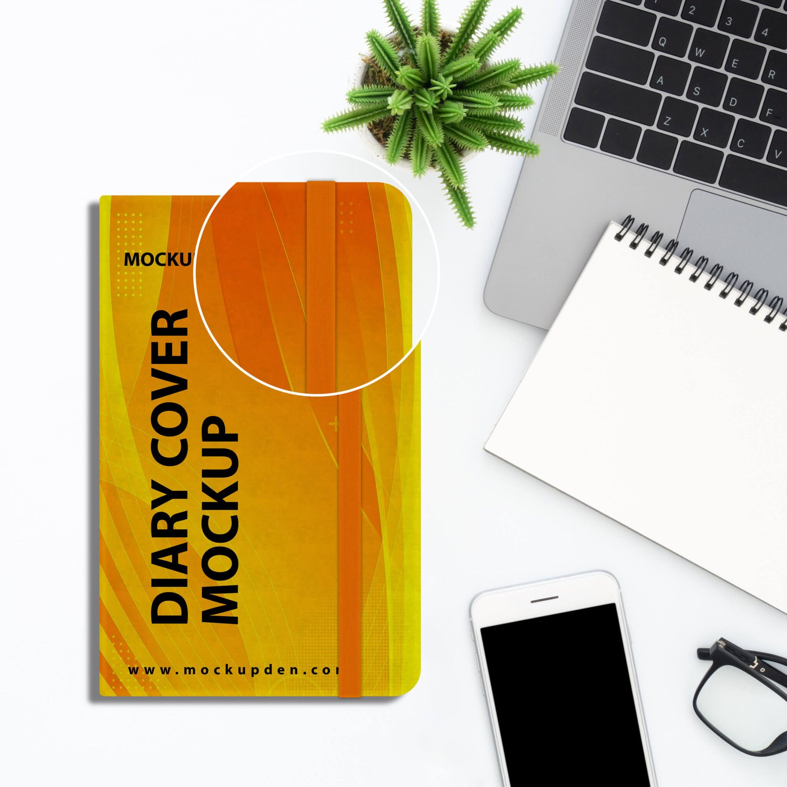 Free Diary Cover Mockup PSD Template - Mockup Den